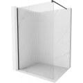 Walk-in dušo sienelė su grublėtu stiklu, juodas profilis