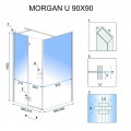 Dušo kabina REA Morgan  80x120, 90x90 cm