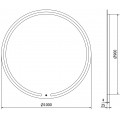 LED veidrodis Mexen  Rose , apvalus, 80/ 90/ 100 cm