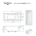 Akrilinė vonia Besco Modern