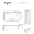 Akrilinė vonia Besco Modern