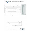 Akrilinė  vonia Besco Intrica